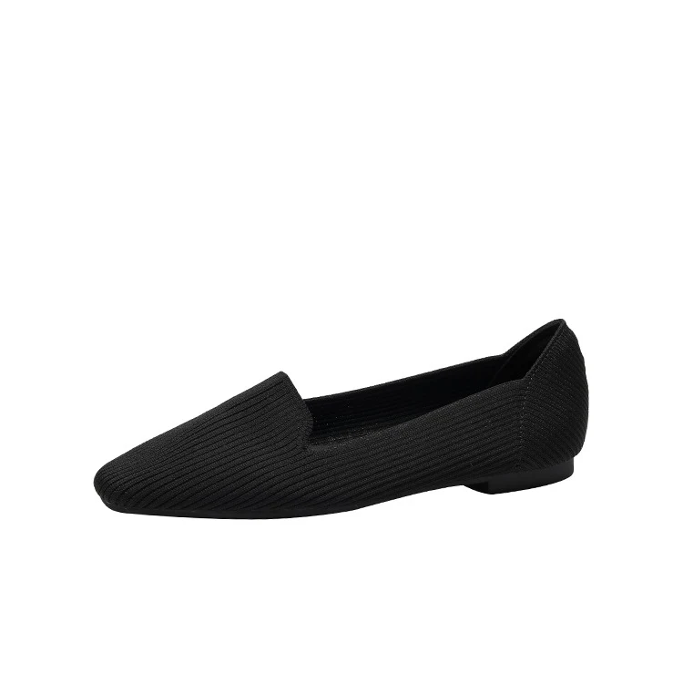 Title 12, Vierkante Neus Platte Gebreide Schoenen met Fly...