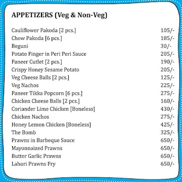 Sujata's Foodopolis menu 