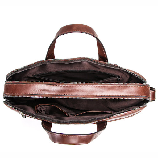 Title 5, Leather Mens Handbag Multifunctional Briefcase...