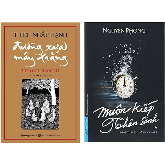 Combo 2Q: Muôn Kiếp Nhân Sinh + Đường Xưa Mây Trắng - Theo Gót Chân Bụt - Thích Nhất Hạnh (Top Sách Tâm Linh Bán Chạy Nhất Mọi Thời Đại)