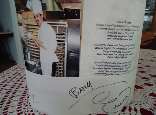 I'm the proud owner of one of my Son's chef had's signed by Emeril Lagasse himself.