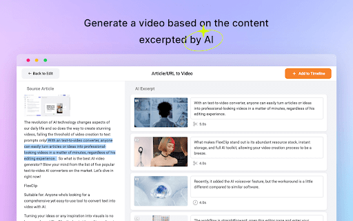 FlexClip AI URL to Video