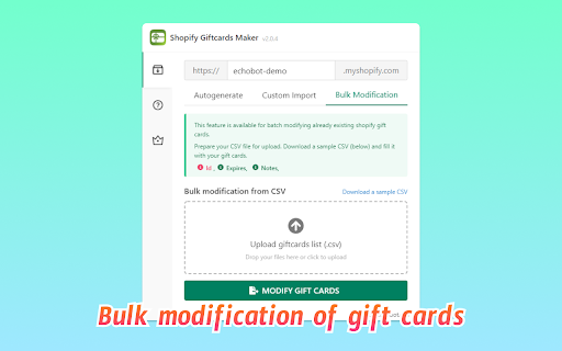 Shopify Giftcards Maker