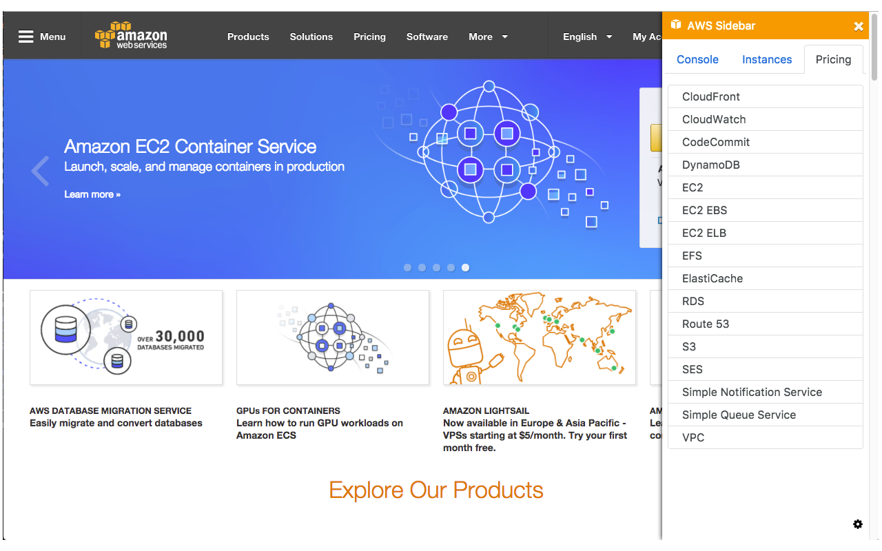 AWS Sidebar Preview image 3