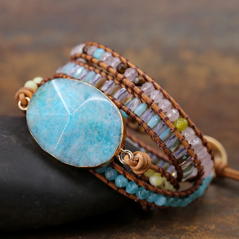 Title 3, Bracelet Rétro en Pierre Tianhe Naturelle Perle...