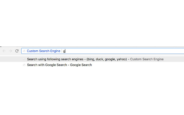 Custom Search Engine chrome extension