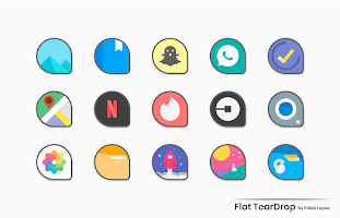 Flat TearDrop - Icon Pack Screenshot