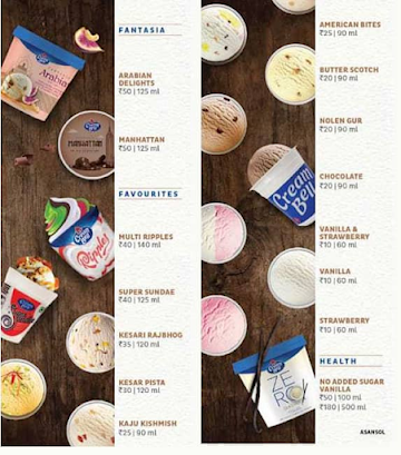 Cream Bell Ice Cream - Vighnaharta Chemist menu 