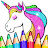 Rainbow Glitter Coloring Book icon