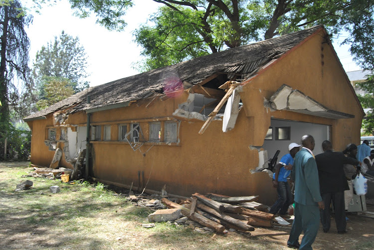 Demolished building on Highridge Hospital land