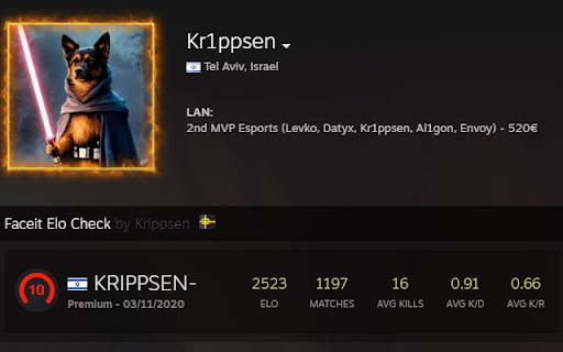 Faceit Elo Checker - Krippsen