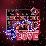 Neon Love Heart Keyboard Theme 10001004 Icon