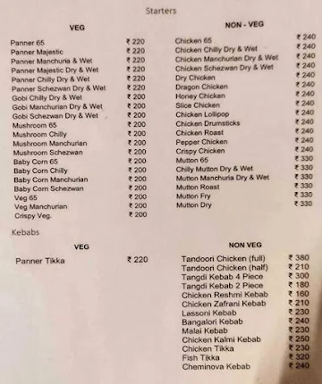 FB Treat Multicuisine Restaurant menu 