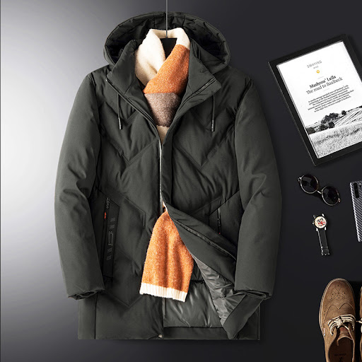 Title 2, Mens hooded down jacket Warm and lightweight w...