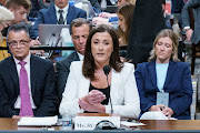 Cassidy Hutchinson, who was an aide to former White House Chief of Staff Mark Meadows during the administration of former US President Donald Trump, testifies during a public hearing of the US on June 28, 2022. 