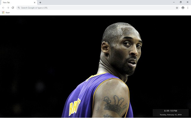 Kobe Bryant NBA New Tab Theme