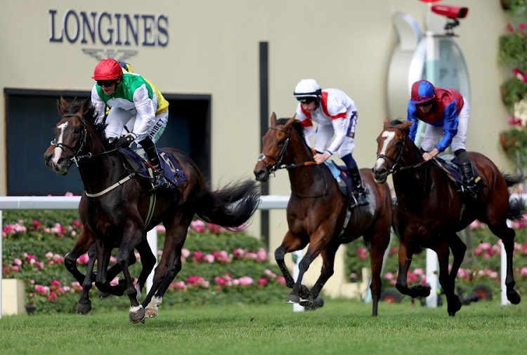 PJ McDonald riding Pyledriver, left, is shown during the Royal Ascot 2023 at Ascot Racecourse in Ascot, England, in this June 24 2023 file photo. Picture: GETTY IMAGES/TOM DULAT