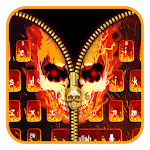 Cover Image of Download Skull Fire Zipper Keyboard 10001003 APK