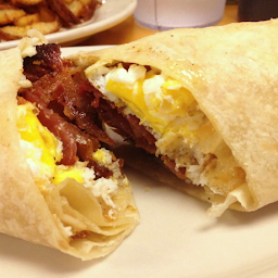 Eggs, Bacon & Cheese Breakfast Wrap