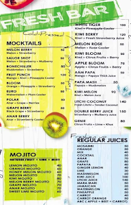 Canara Juices menu 1