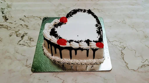 Black Forest Heart Cake Eggless