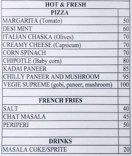 Bharath's Pizza menu 1