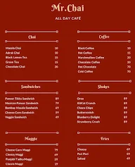 Mr. Chai menu 1