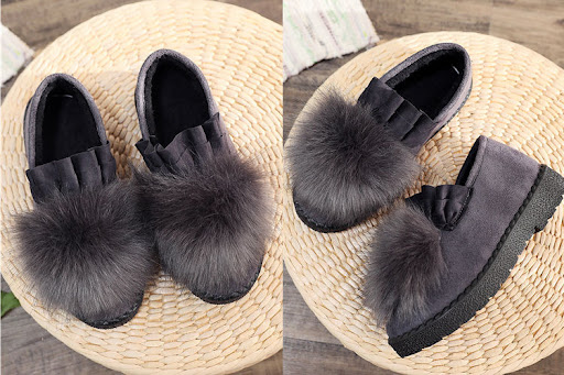 Title 9, Womens Cotton Fleece Winter Beanie Shoes, offe...