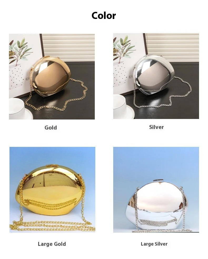 Title 2, Golden Acrylic Metallic Goose Egg Box Banquet C...