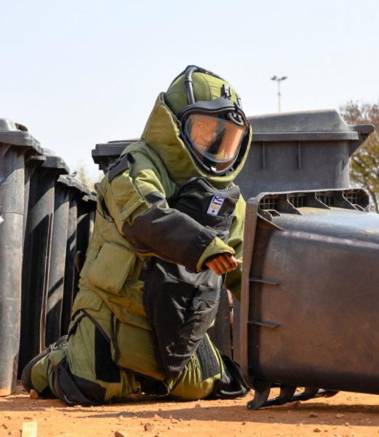 Mammokso Motaung's job as a bomb-disposal expert requires extreme bravery and nerves of steel.