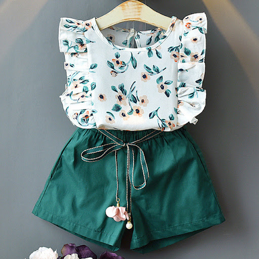 Title 7, Girls Suit Love Short-sleeved Perfect for summe...