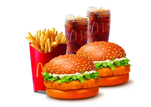 2 McChicken Burger + Fries (L) + 2 Coke