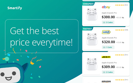 Smartify ebay $300.00 Get the best price everytime! $309.00 