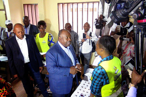 Gabon's president Ali Bongo Ondimba votes during the most recent presidential election in Libreville, Gabon. (File photo)