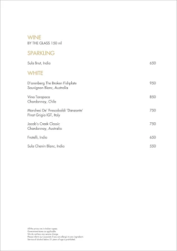 L 14 - Renaissance Lucknow Hotel menu 