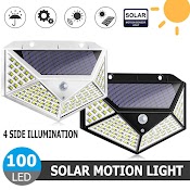 Đèn Năng Lượng Mặt Trời Solar 100 Led 15W 3 Chế Độ Sáng Pin 1200Mah Chống Nước (Đen)