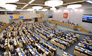 Russia's Prime Minister Mikhail Mishustin delivers a speech during a session of the State Duma, the lower house of parliament, in Moscow, Russia April 7, 2022. 