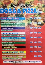 Sai Durga Dosa & Pizza Corner menu 2