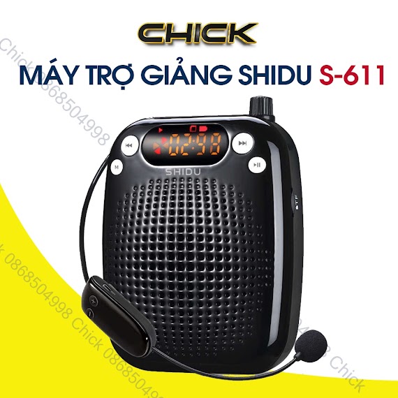 Máy Trợ Giảng Shidu Sd - S611, Mic Không Dây , Có Dây, Bluetooth, Âm Lượng 10W, Bảo Hành 12 Tháng