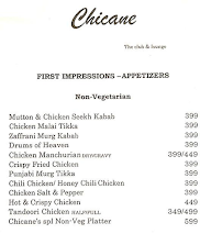 Chicane The Sports Bar menu 5