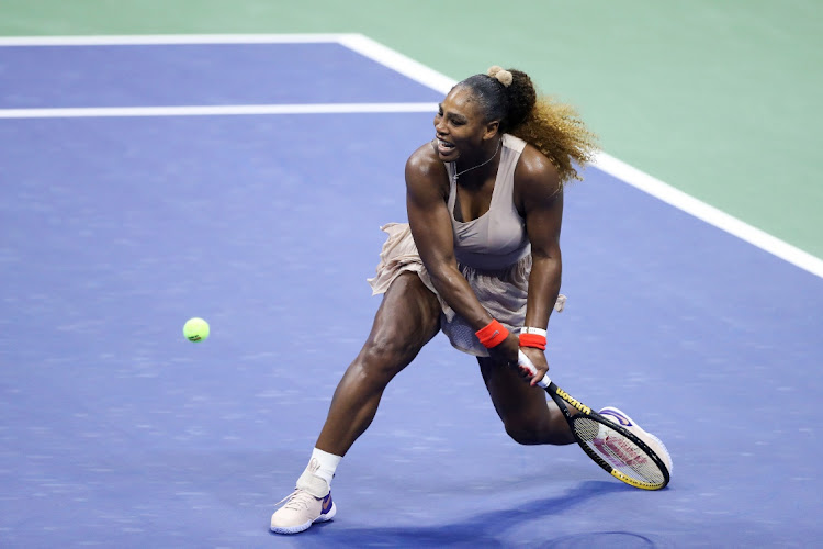 Serena Williams returns the ball during her Women's Singles semifinal match against Victoria Azarenka of Belarus at the 2020 US Open, September 10 2020. Picture: MATTHEW STOCKMAN/GETTY IMAGES