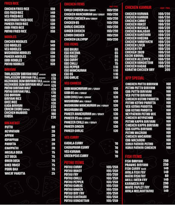 Kannur Food Point menu 