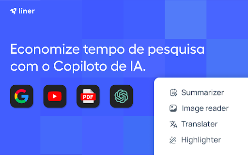 Liner ChatGPT: AI Copiloto para Web e YouTube