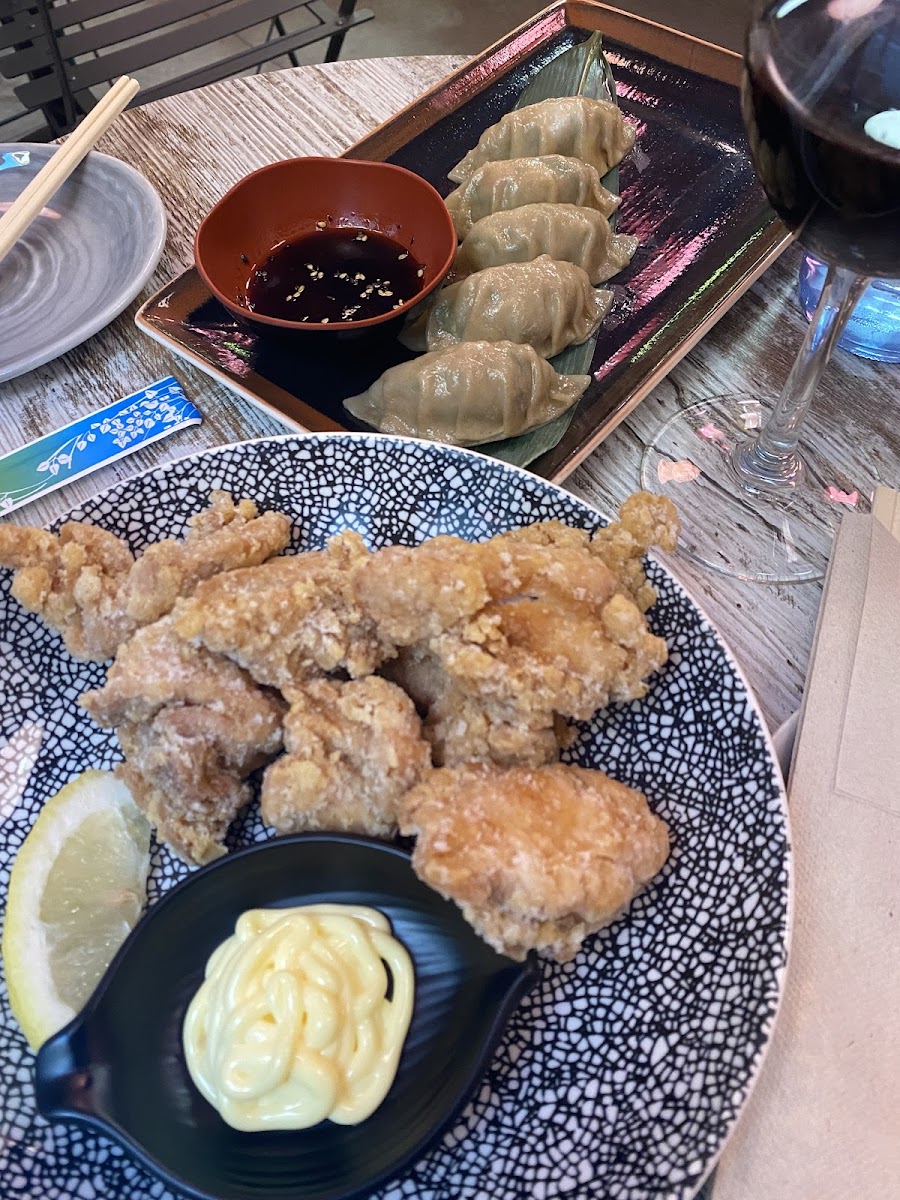 Gyoza & tori no karaage