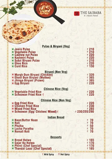 Subhodayam menu 