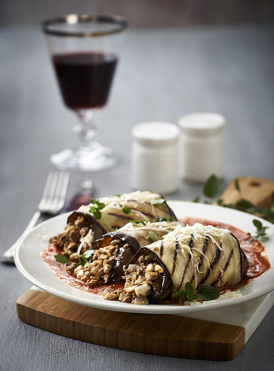 Moussaka and brinjal canneloni