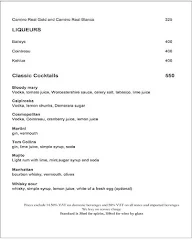 Arcot Bar, Trident menu 2