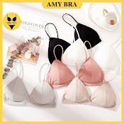 Áo Bra 2 Dây Mút Mỏng - Áo Ngực Không Gọng Chất Cotton Mát Mịn Amybra B812