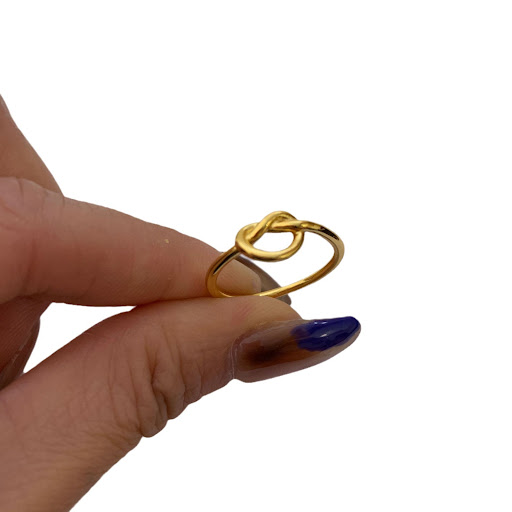 Title 5, Gold Knotted Ring for Women, a beautiful and el...