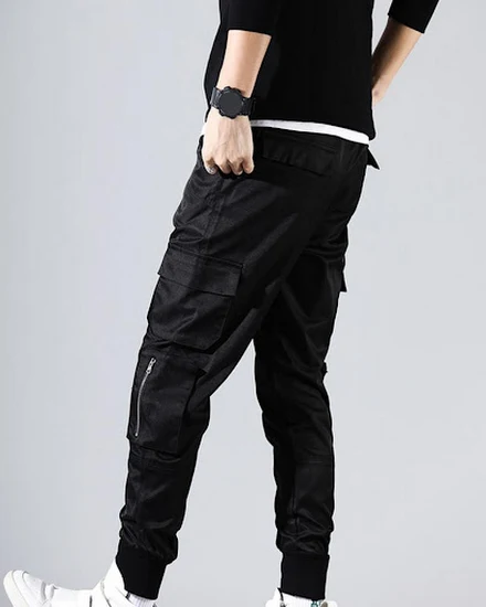 2022 Men Cargo Pants Hip Hop Harem Joggers Pants Male Tro... - 2